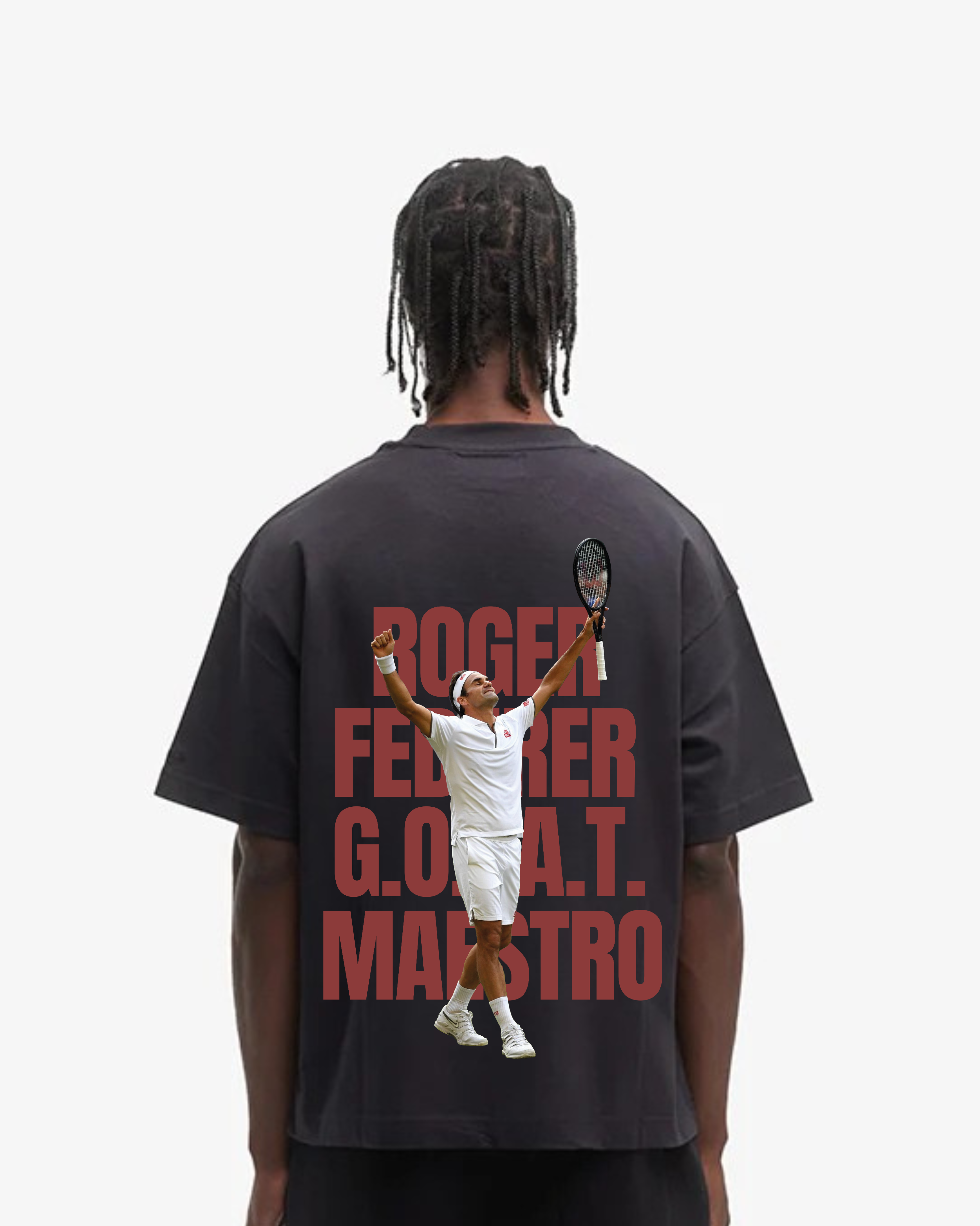 Roger Federer GOAT/MAESTRO Merch Oversized Shirt