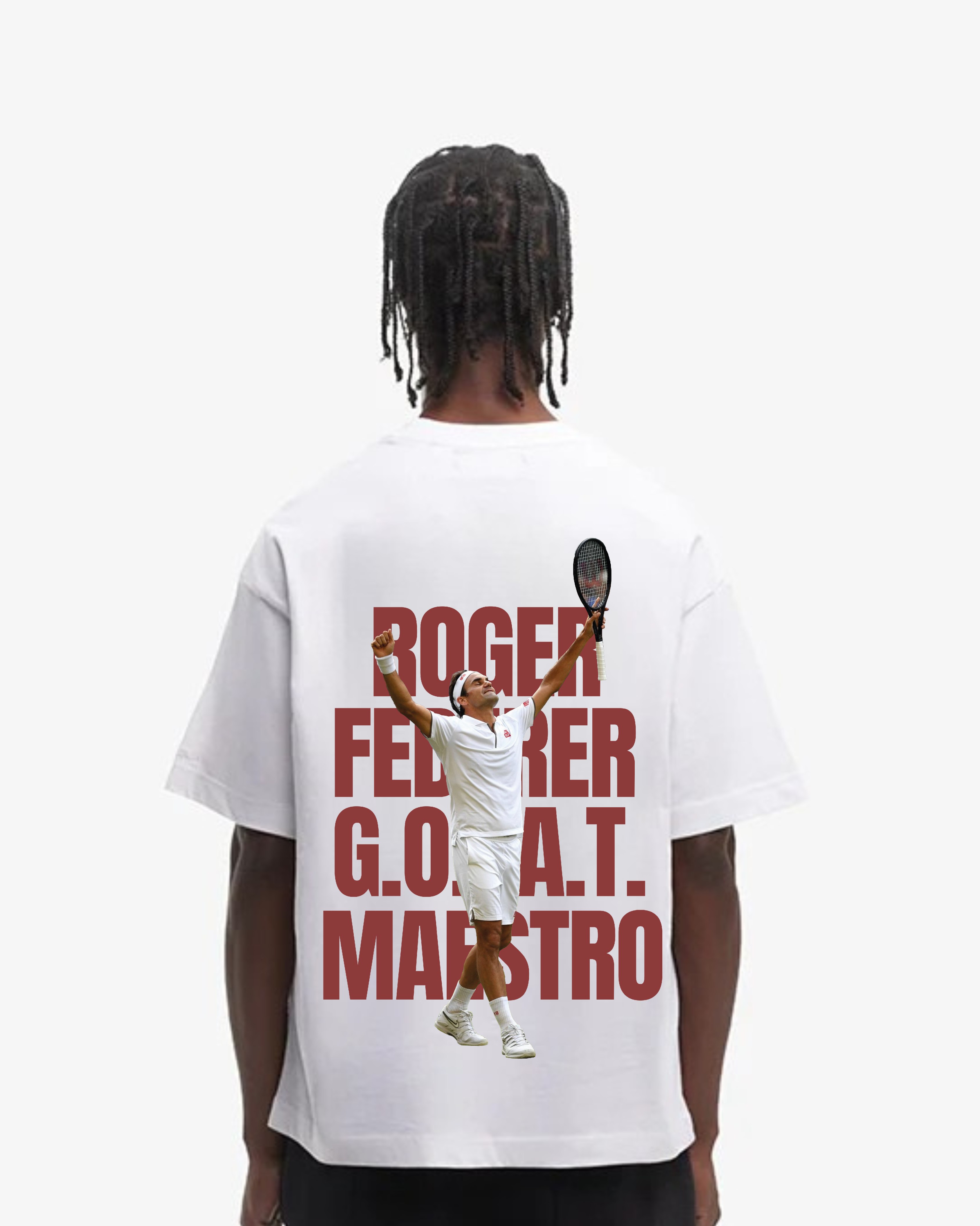 Roger Federer GOAT/MAESTRO Merch Oversized Shirt