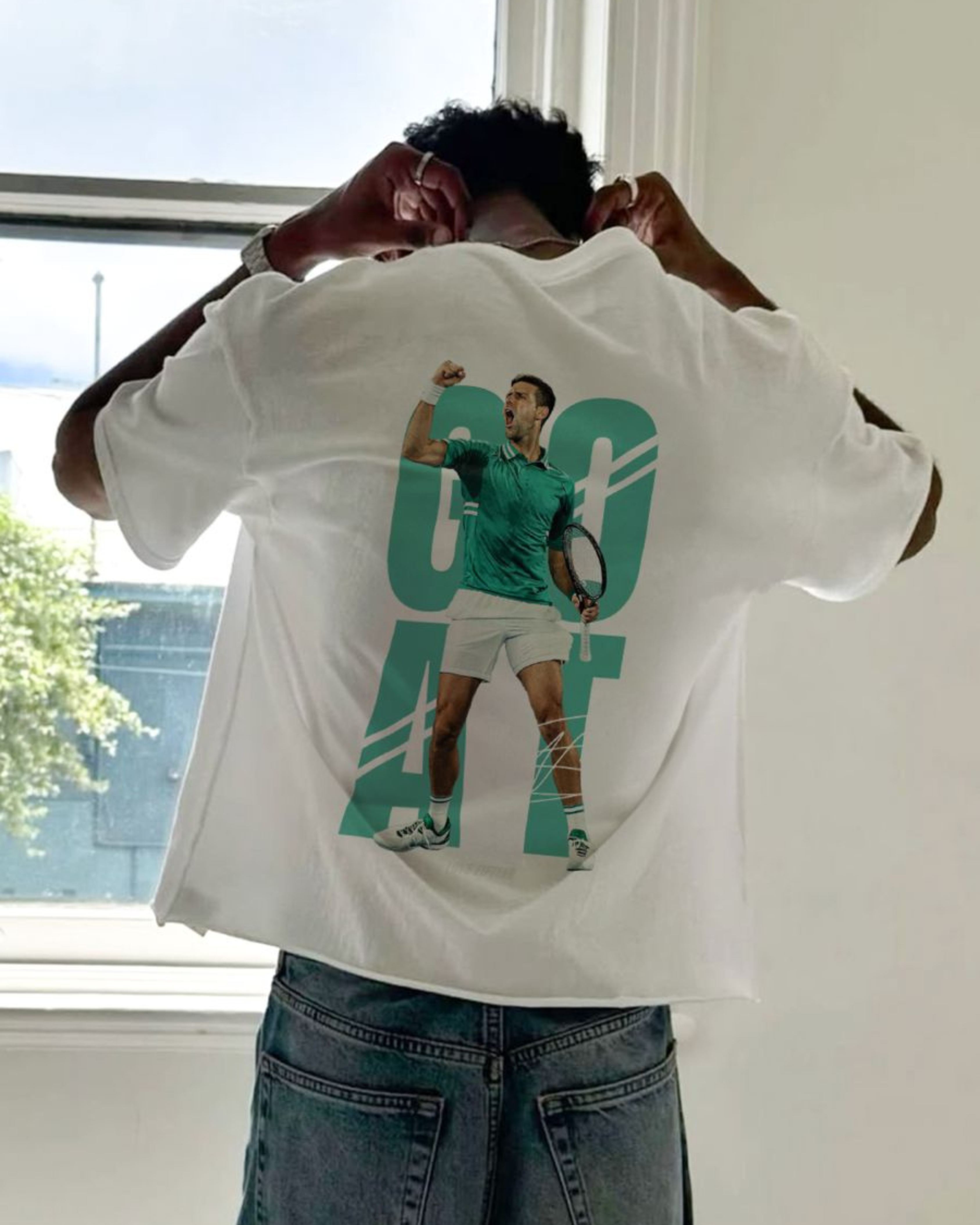 Novak Djokovic GOAT Merch Oversized Shirt