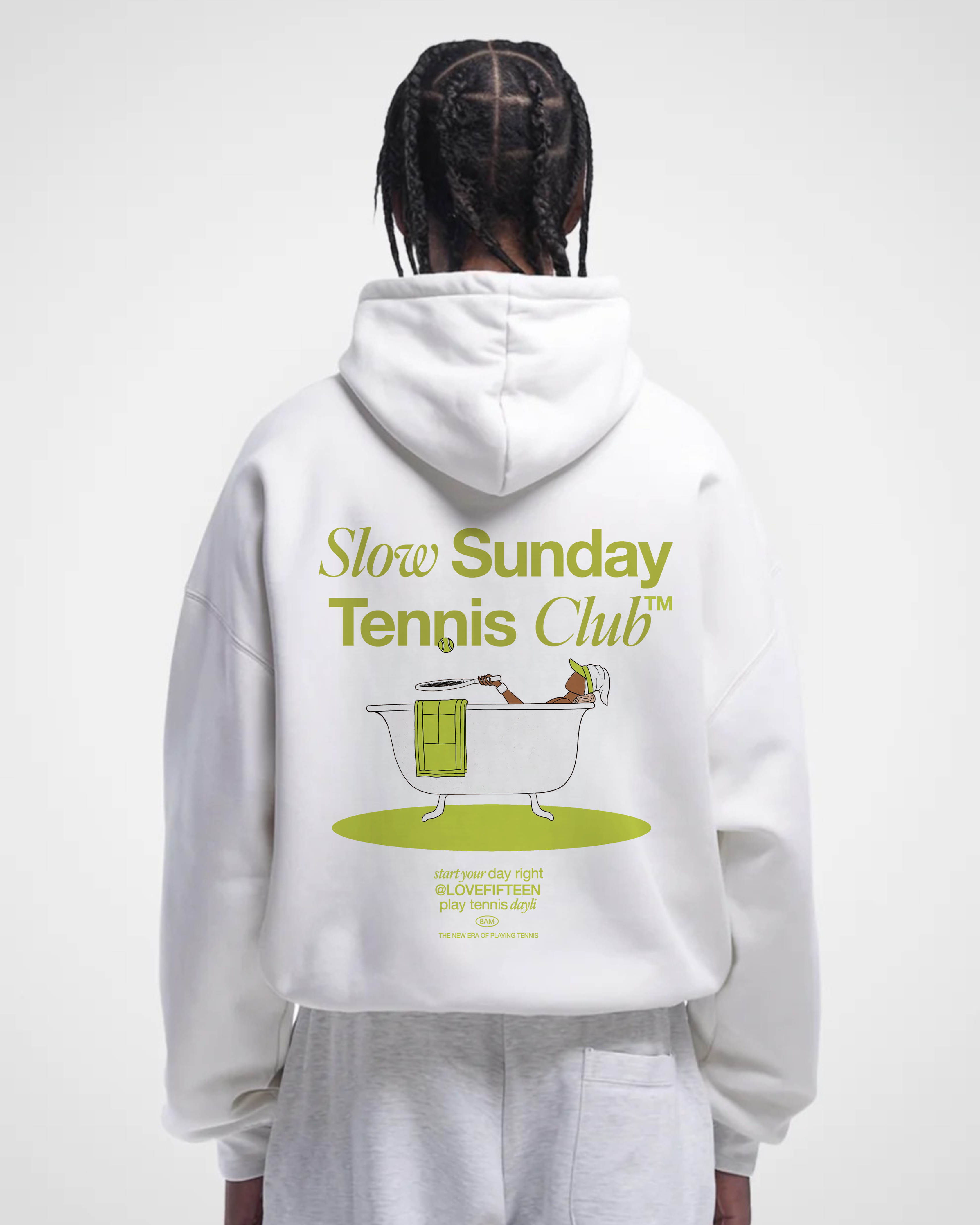 Slow Sunday Tennis Club Oversized Hoodie